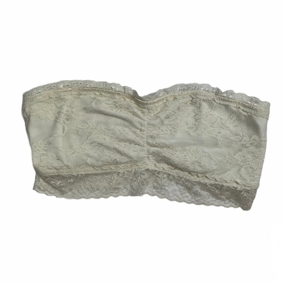 Vanity Essentials Medium Ivory Lace Bandeau Bra - Picture 1 of 4